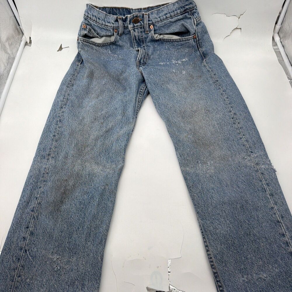 Vintage Levi’s 505 Regular Fit Jeans Men’s 31x30 Made in USA Light Wash Broken